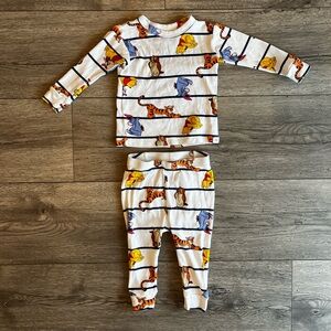 Baby Gap Disney Organically Grown Cotton Long Sleeve Pant 2 Piece PJ Set Pooh